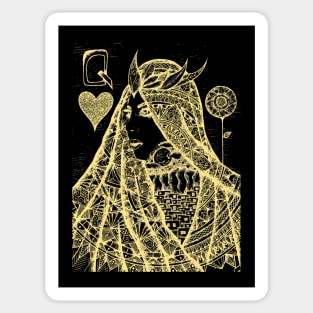 queen of hearts Sticker